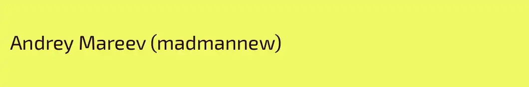 Andrey Mareev (madmannew)